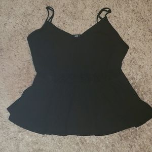 Cute Black Tank w/ Sheer Middle